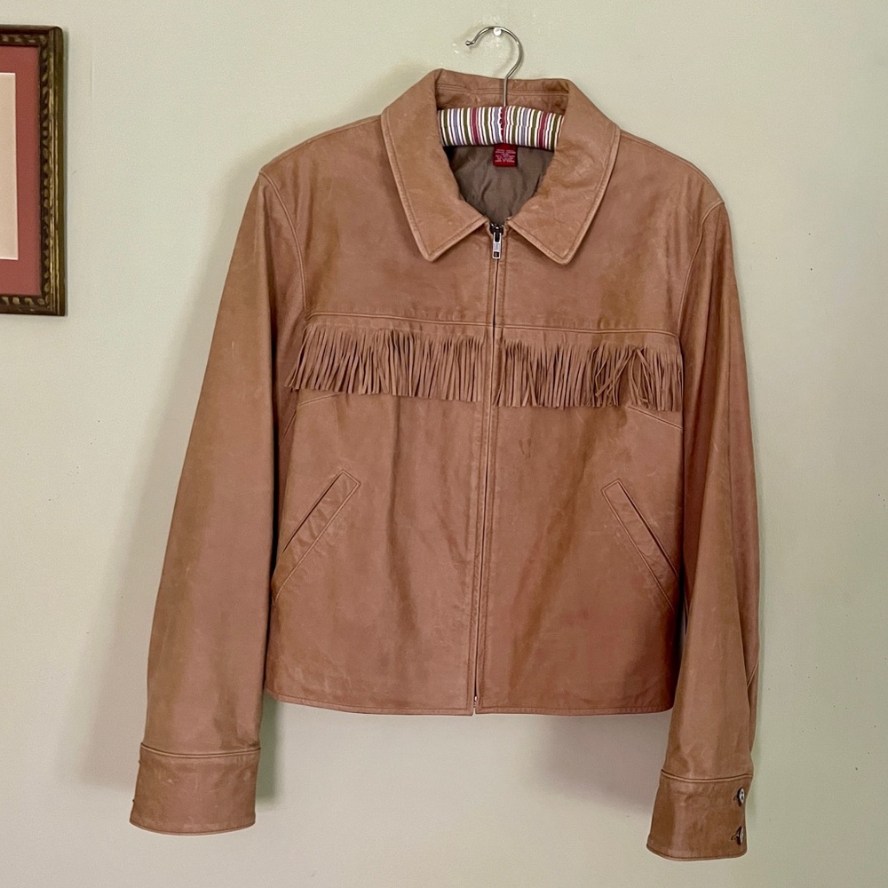Sundance | Vintage Fringed Leather Zip Jacket ♥ EUC - Picture 2 of 7